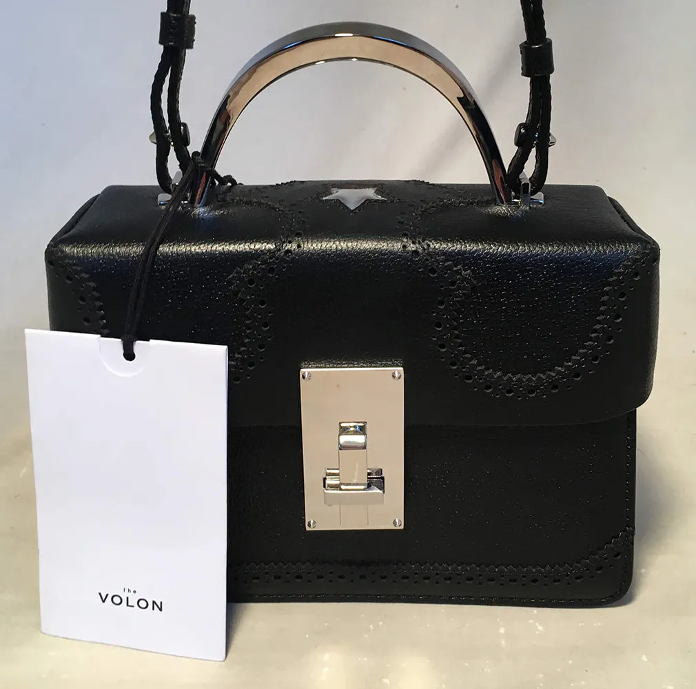 NWT The Volon Black Leather Alice Crossbody Box Shoulder Bag