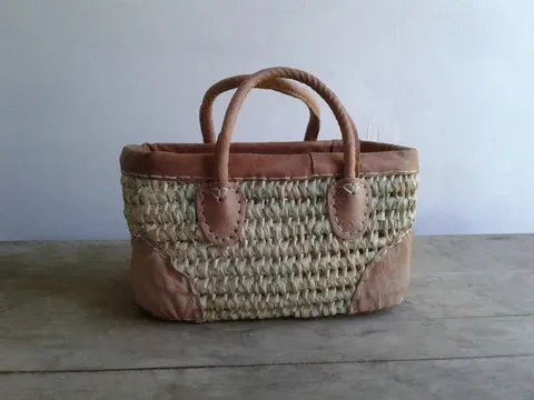 Open Weave Bag Leather Trim S