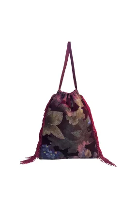 Ophelia Mini Pouch Bag Wine Floral