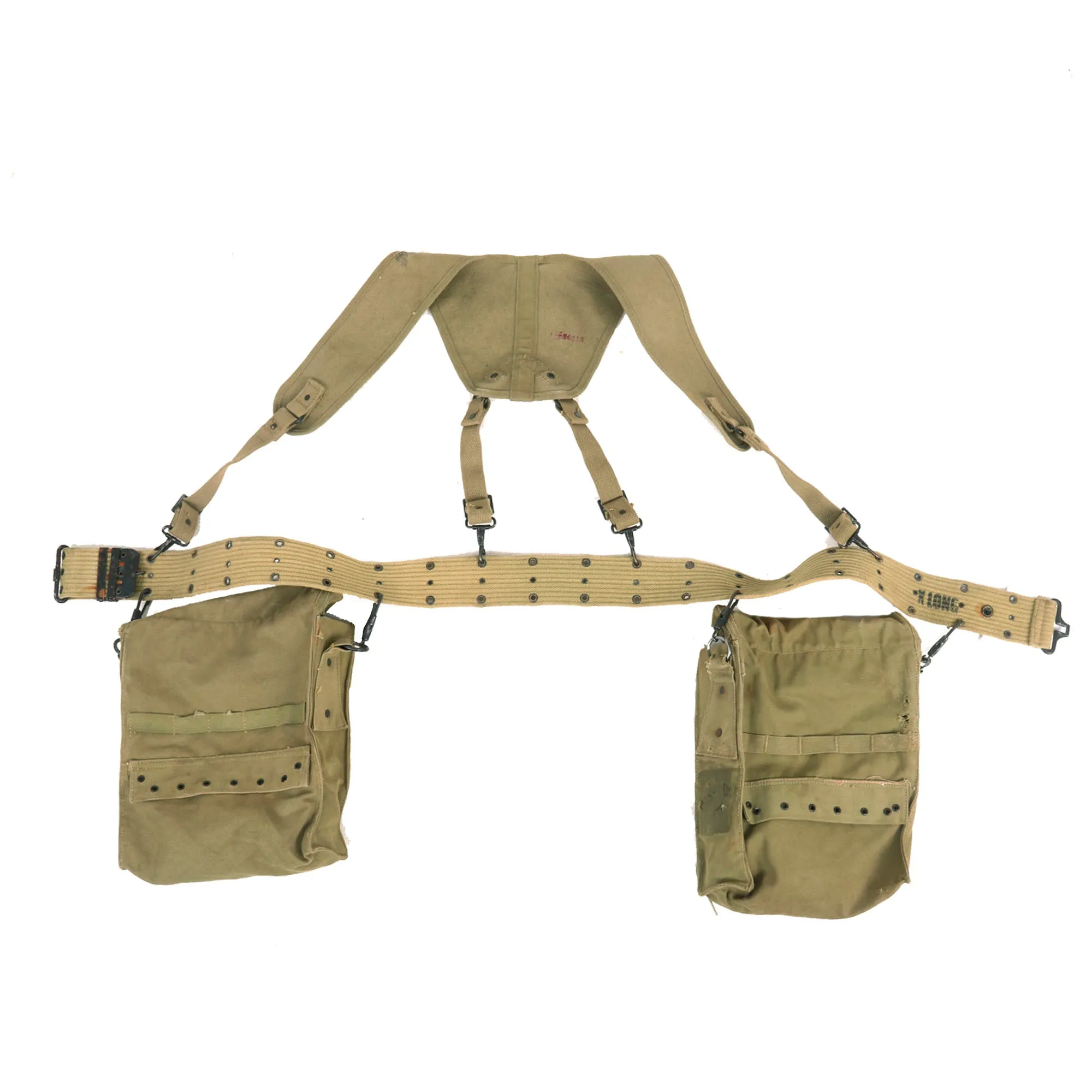 Original U.S. WWII Medic’s Belt Rig with Pouches & Vials - Reproduction Suspenders & Vial Carrier