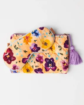 Pansy Velvet Cosmetic Purse