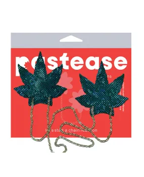 Pastease Chains Disco Weed Leaf - Green O/S