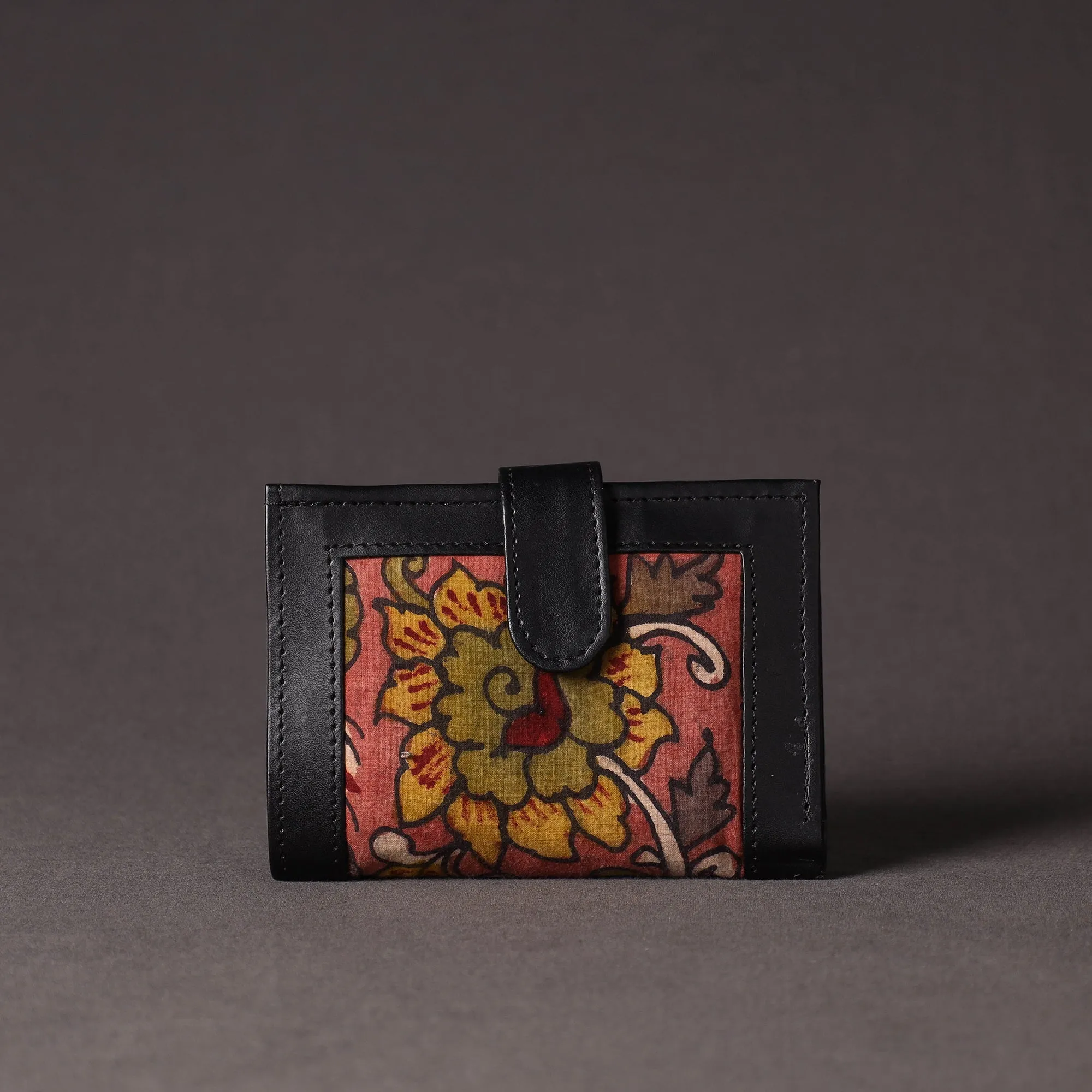 Peach - Handpainted Kalamkari Natural Dyed Cotton Wallet