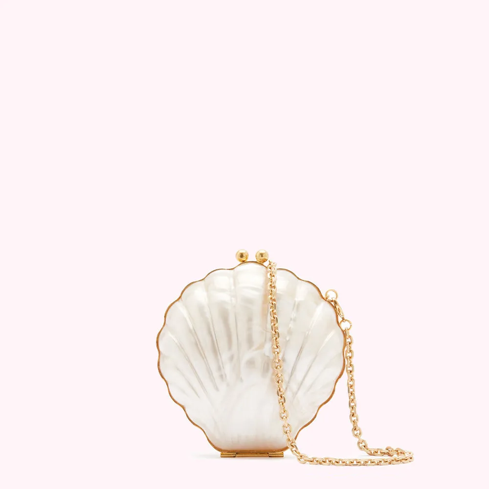 PEARL SHELL CLUTCH BAG