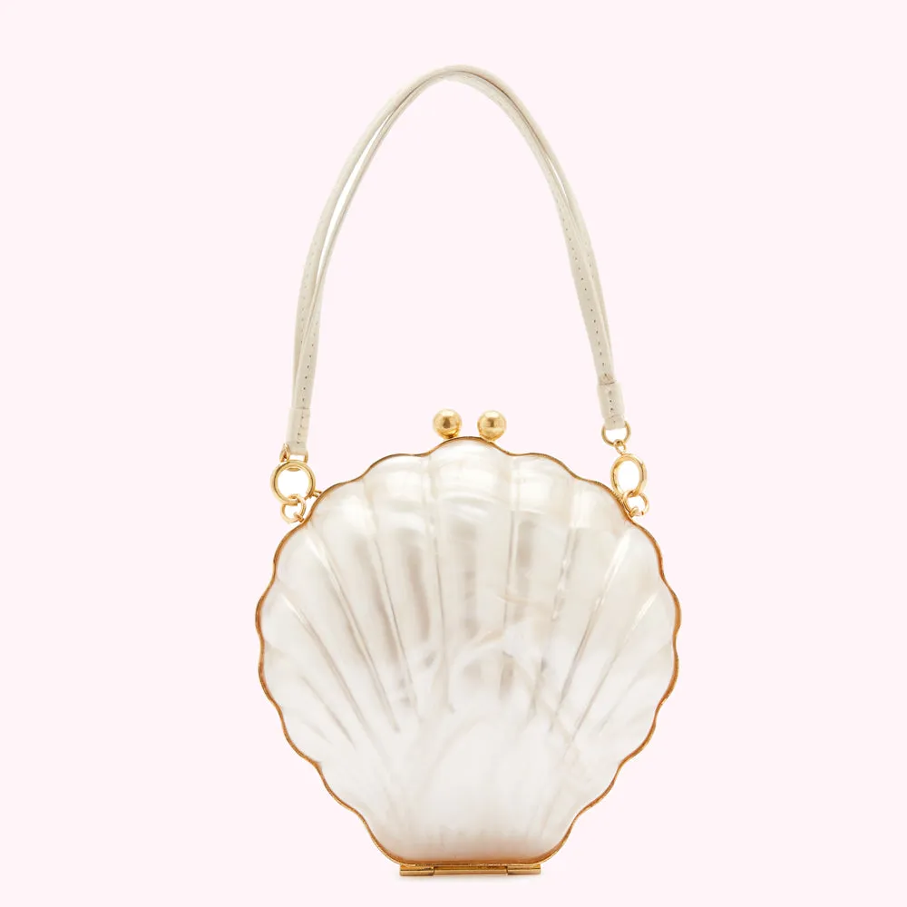 PEARL SHELL CLUTCH BAG