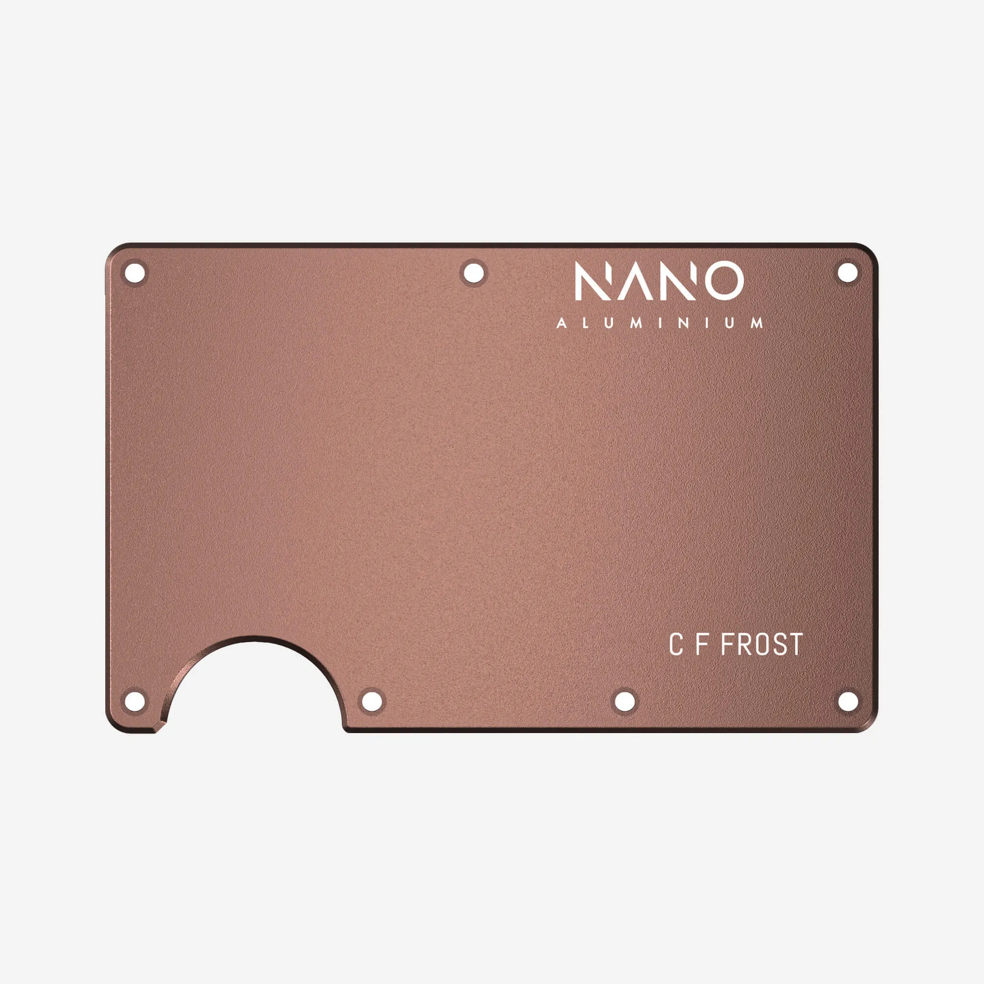 Personalised Front & Back Wallet Cover Plates (Sonic Copper)