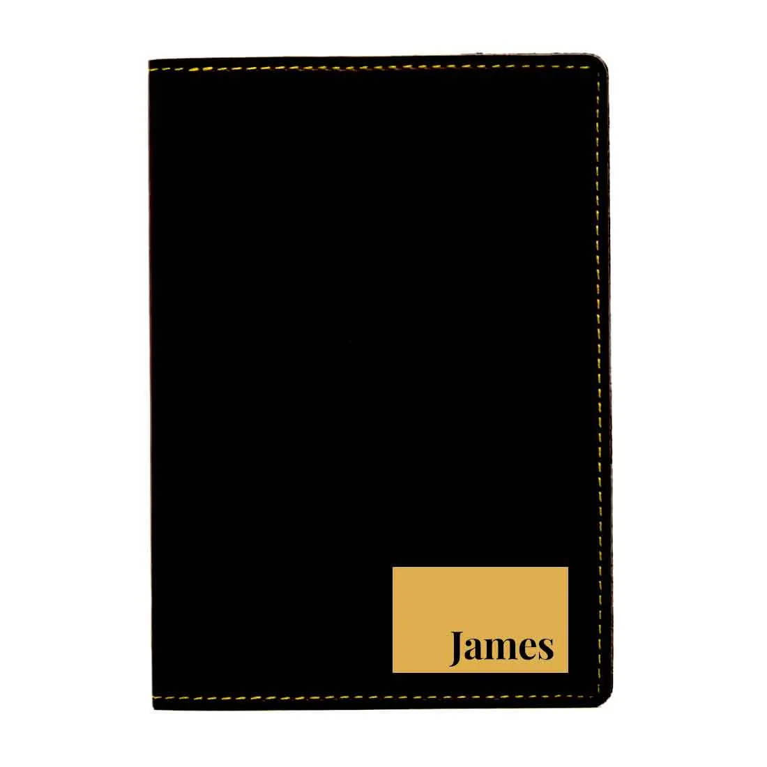 Personalised Travel Wallet Pu Leather Passport Cover - Name Box