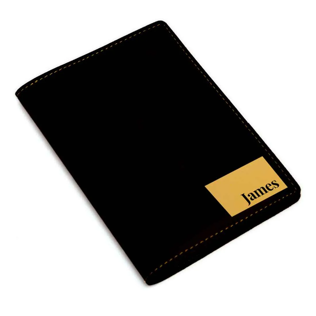 Personalised Travel Wallet Pu Leather Passport Cover - Name Box