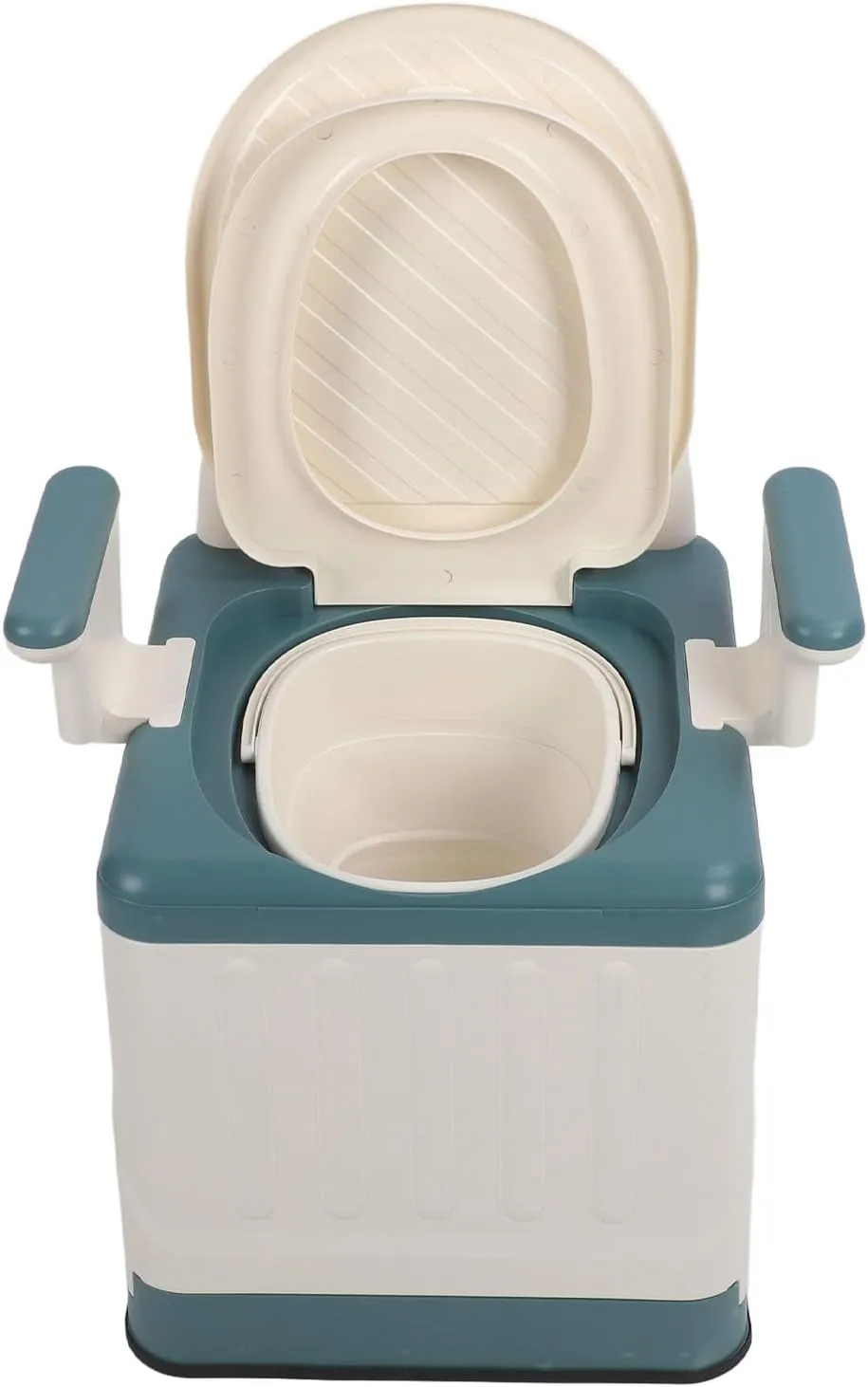 Portable Bedside Commode Toilet with Armrest – Foldable Raised Toilet Seat for Seniors & Adults