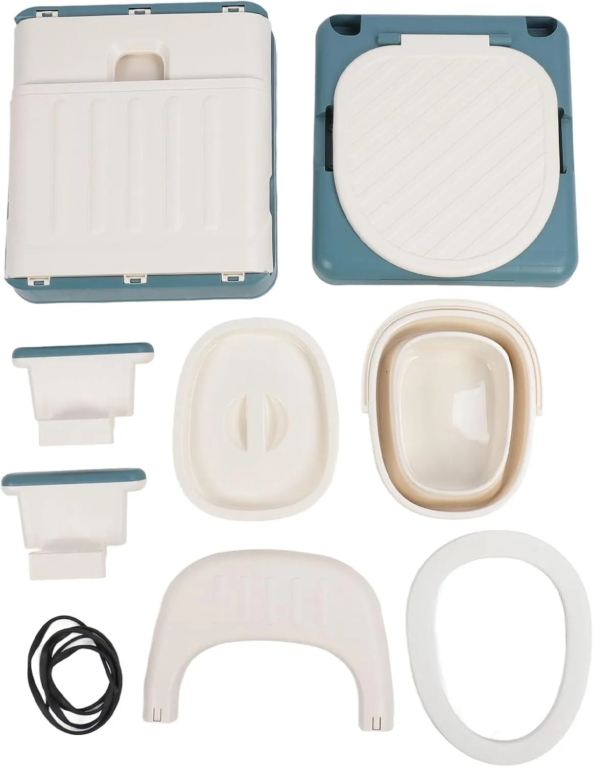 Portable Bedside Commode Toilet with Armrest – Foldable Raised Toilet Seat for Seniors & Adults