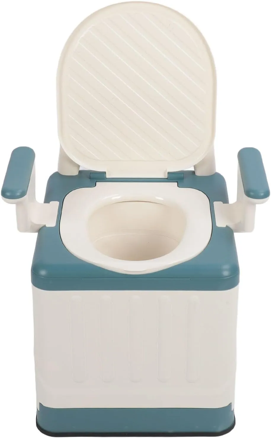 Portable Bedside Commode Toilet with Armrest – Foldable Raised Toilet Seat for Seniors & Adults