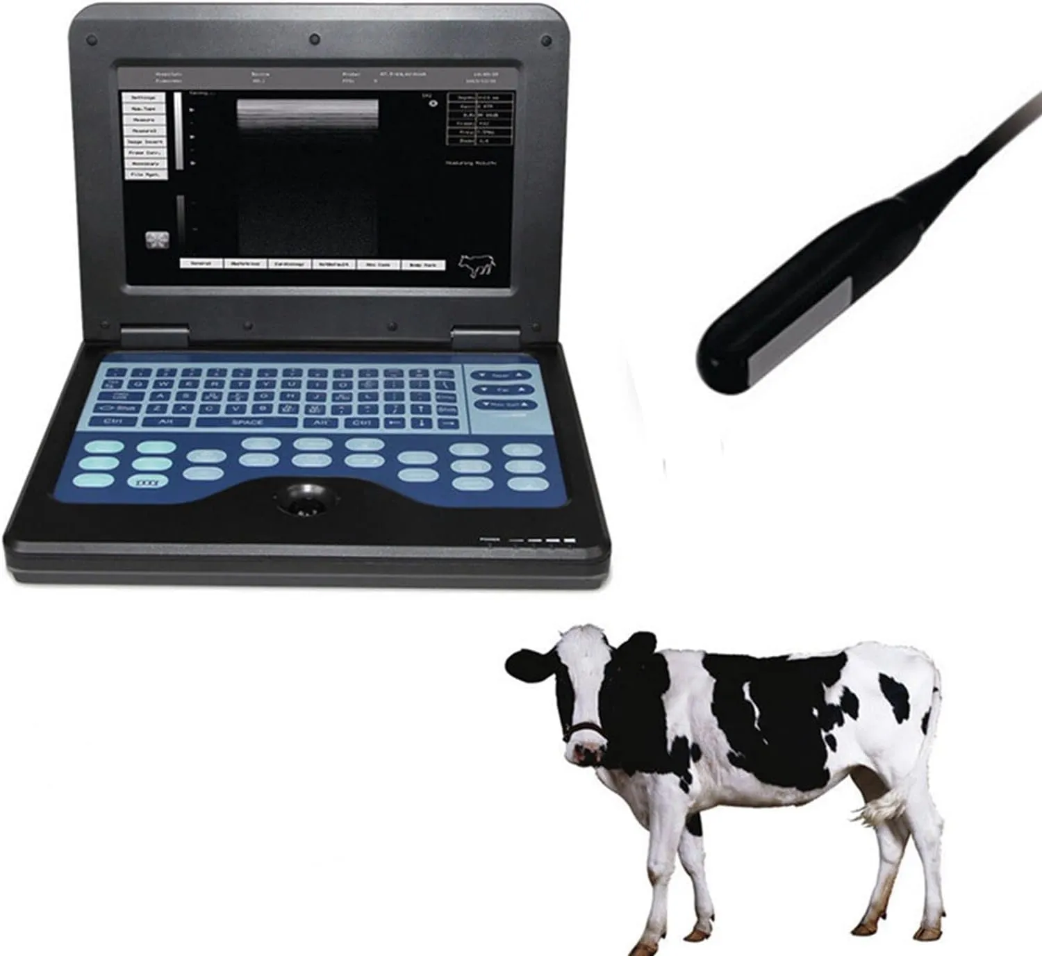 Portable Ultrasound Scanner I Ideal for Cattle, Horse, Camel, Equine, Goat, Cow, and Sheep I Includes 7.5 MHz Rectal Probe I Model MS600P2V