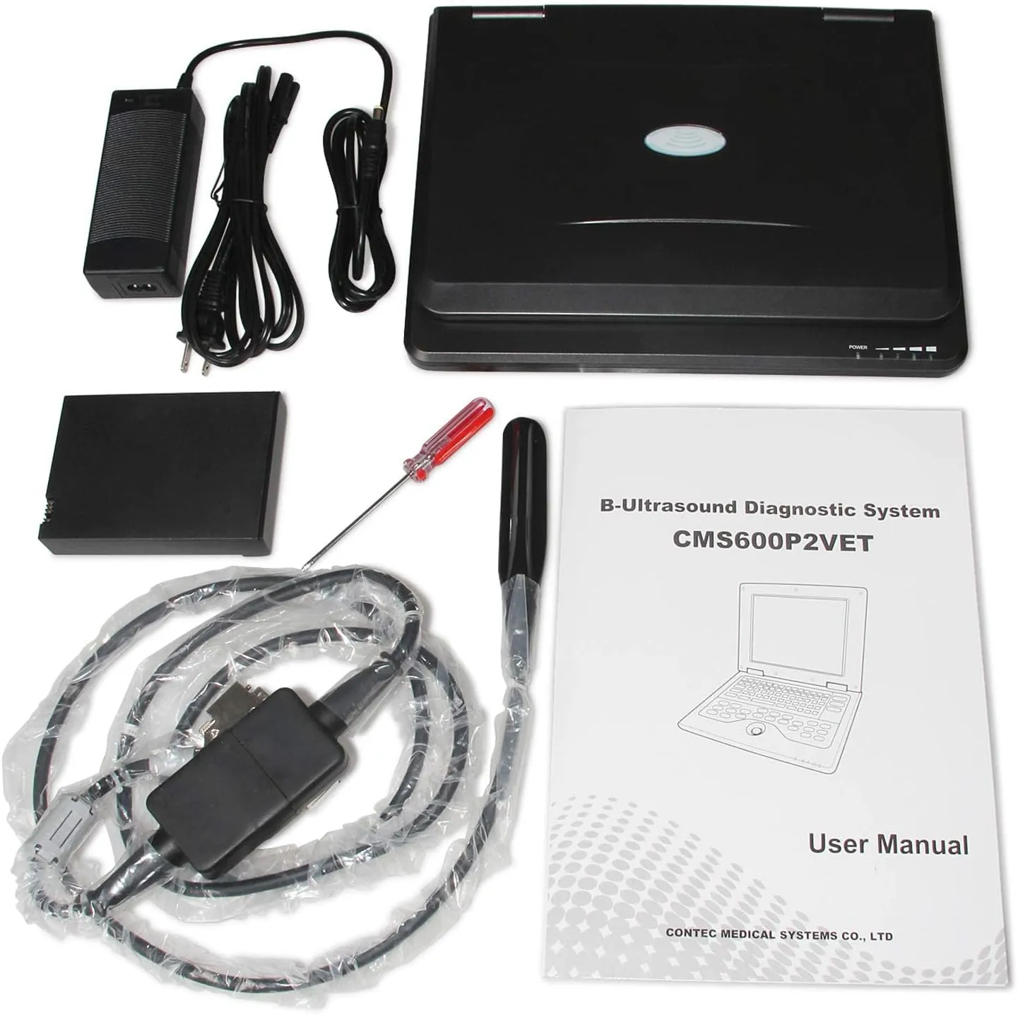 Portable Ultrasound Scanner I Ideal for Cattle, Horse, Camel, Equine, Goat, Cow, and Sheep I Includes 7.5 MHz Rectal Probe I Model MS600P2V