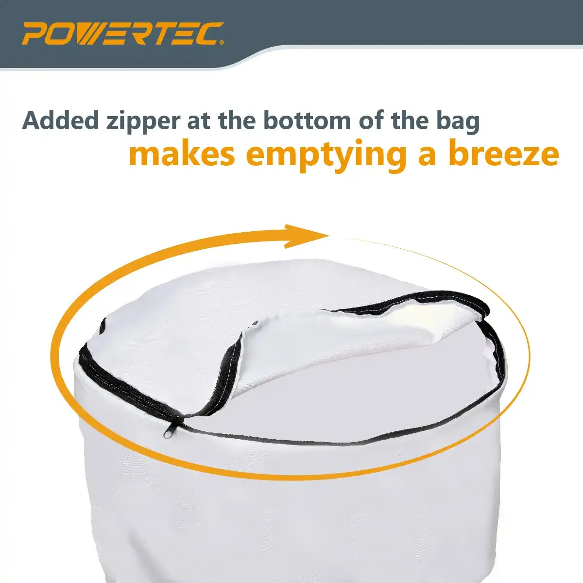 POWERTEC 1 Micron Dust Filter Bag for Wall Mount Dust Collectors