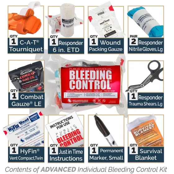 PUBLIC ACCESS BLEEDING CONTROL STATIONS - 5-PACK VACUUM SEALED