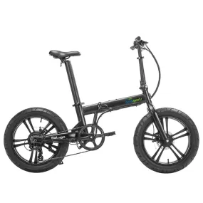 Qualisports Beluga - Fat Tire Folding E-Bike with Hub Motor - Top Speed 20mph - 500W