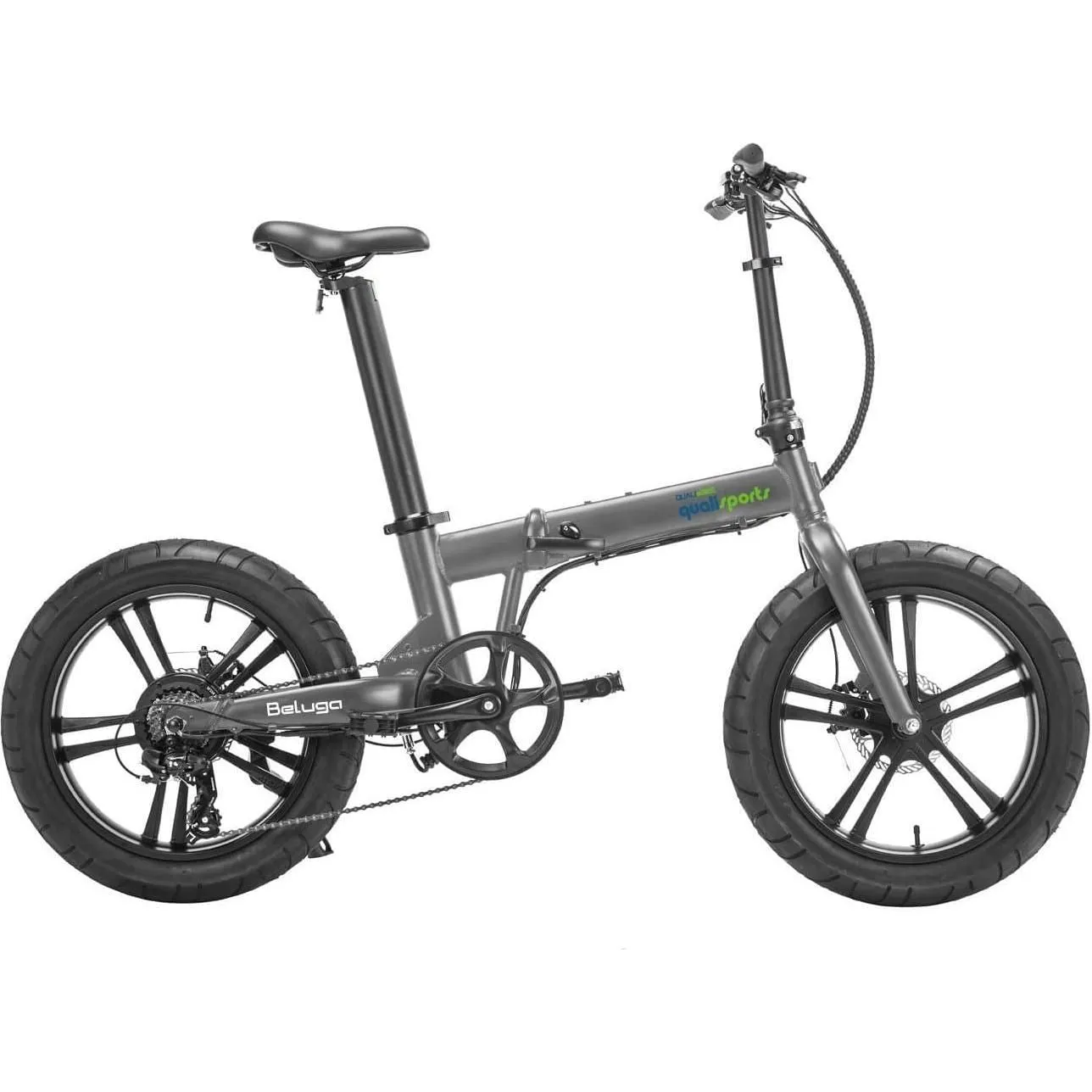 QUALISPORTS, BELUGA, Folding Fat Tire Mini Ebike - 500 Watt, 48V