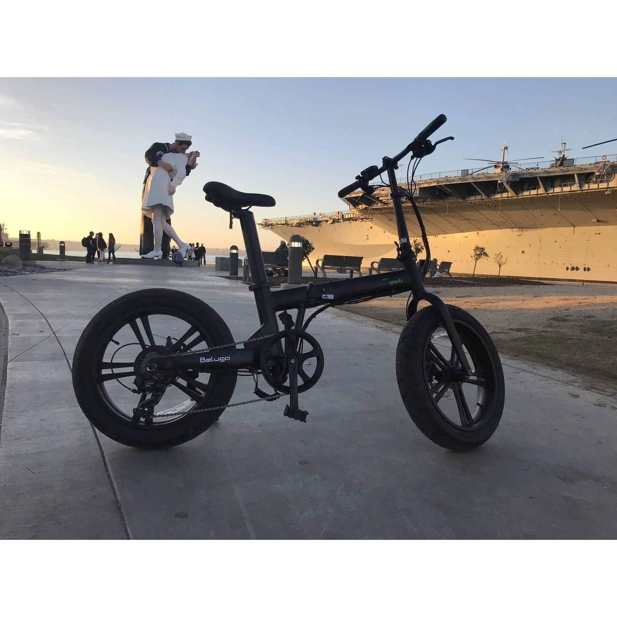 QUALISPORTS, BELUGA, Folding Fat Tire Mini Ebike - 500 Watt, 48V