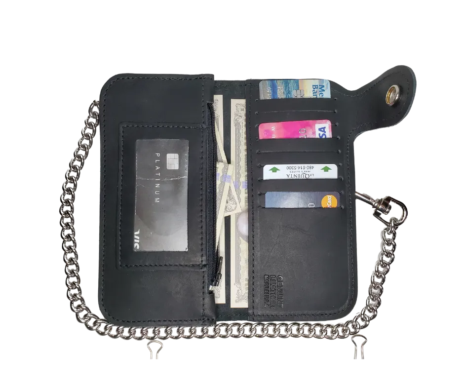 "The Prospect" Single Snap Chain Wallet