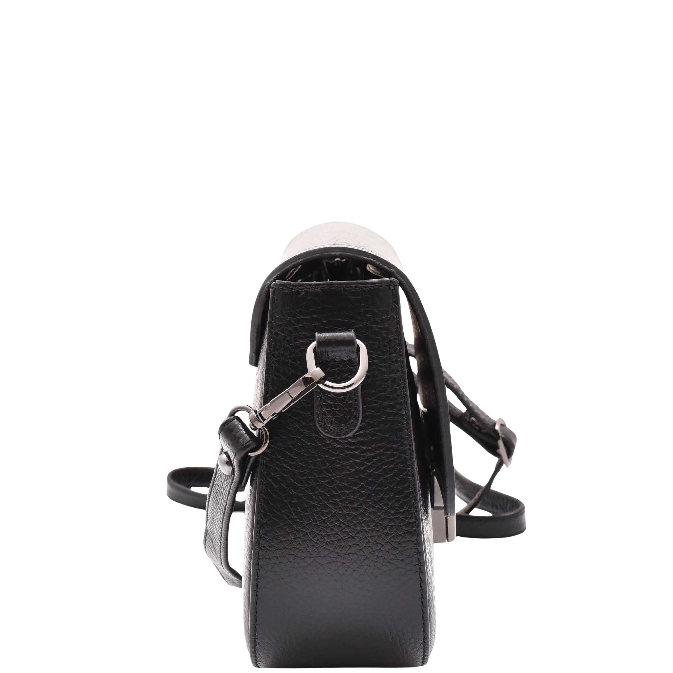 Real Leather Small Size Cross Body Bag for Women Zora Black