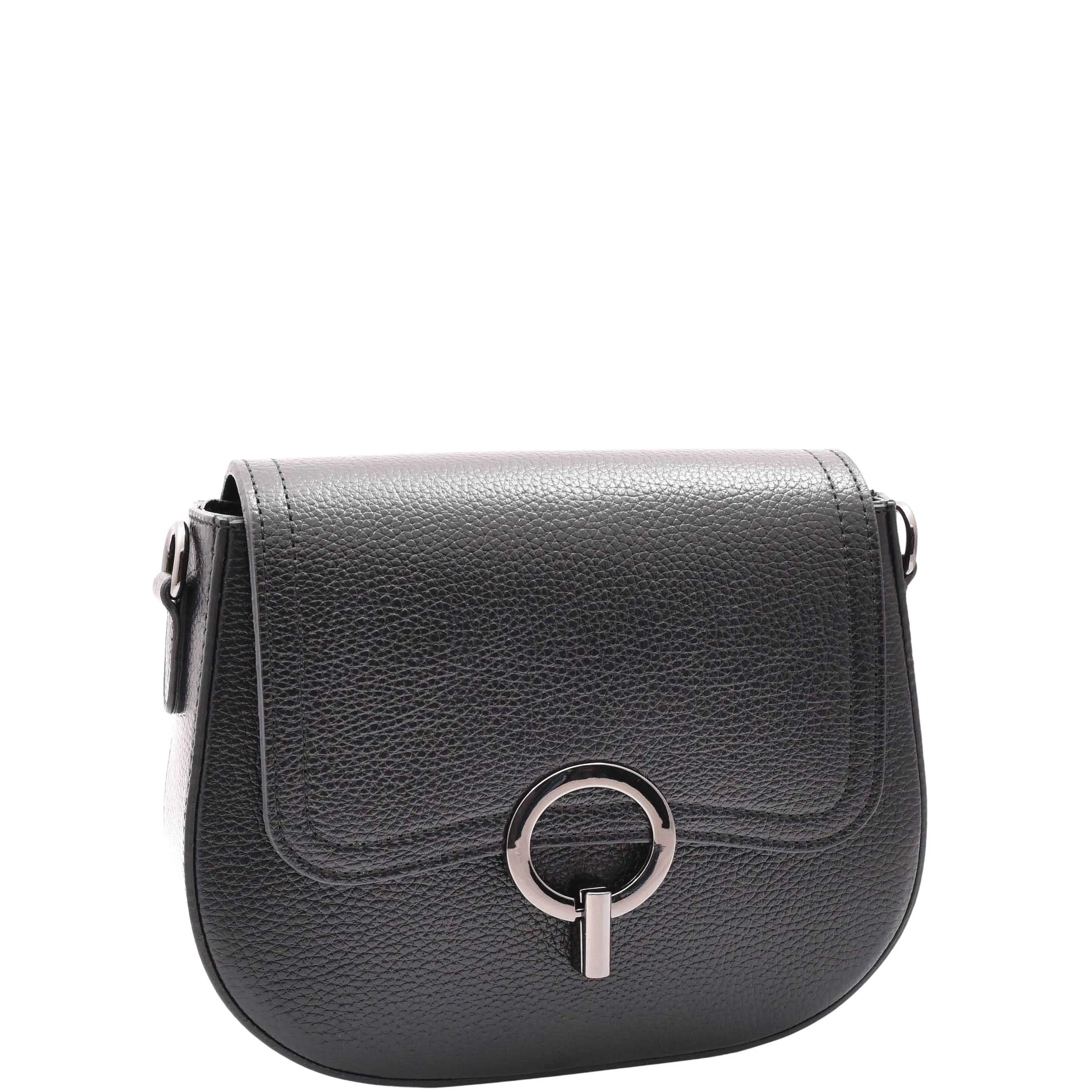 Real Leather Small Size Cross Body Bag for Women Zora Black