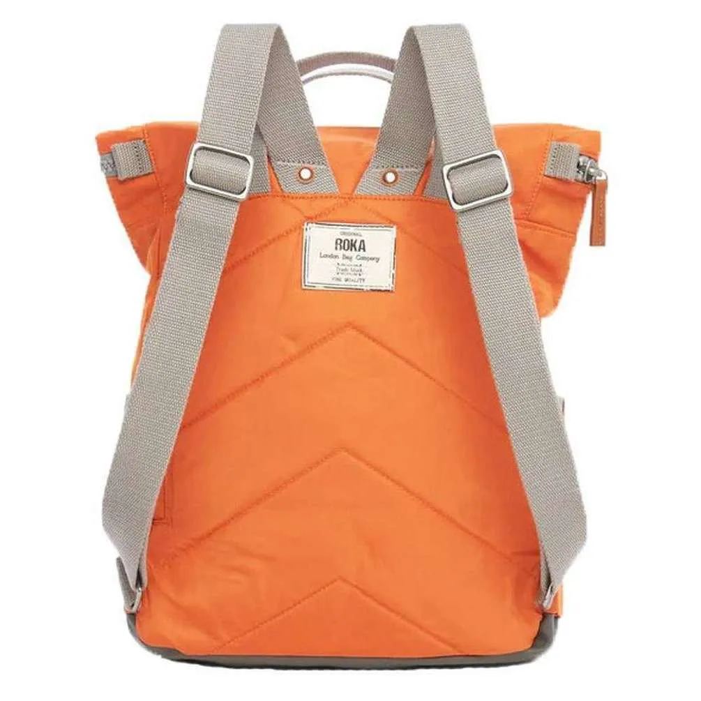 Roka Canfield B Medium Sustainable Nylon Backpack - Burnt Orange