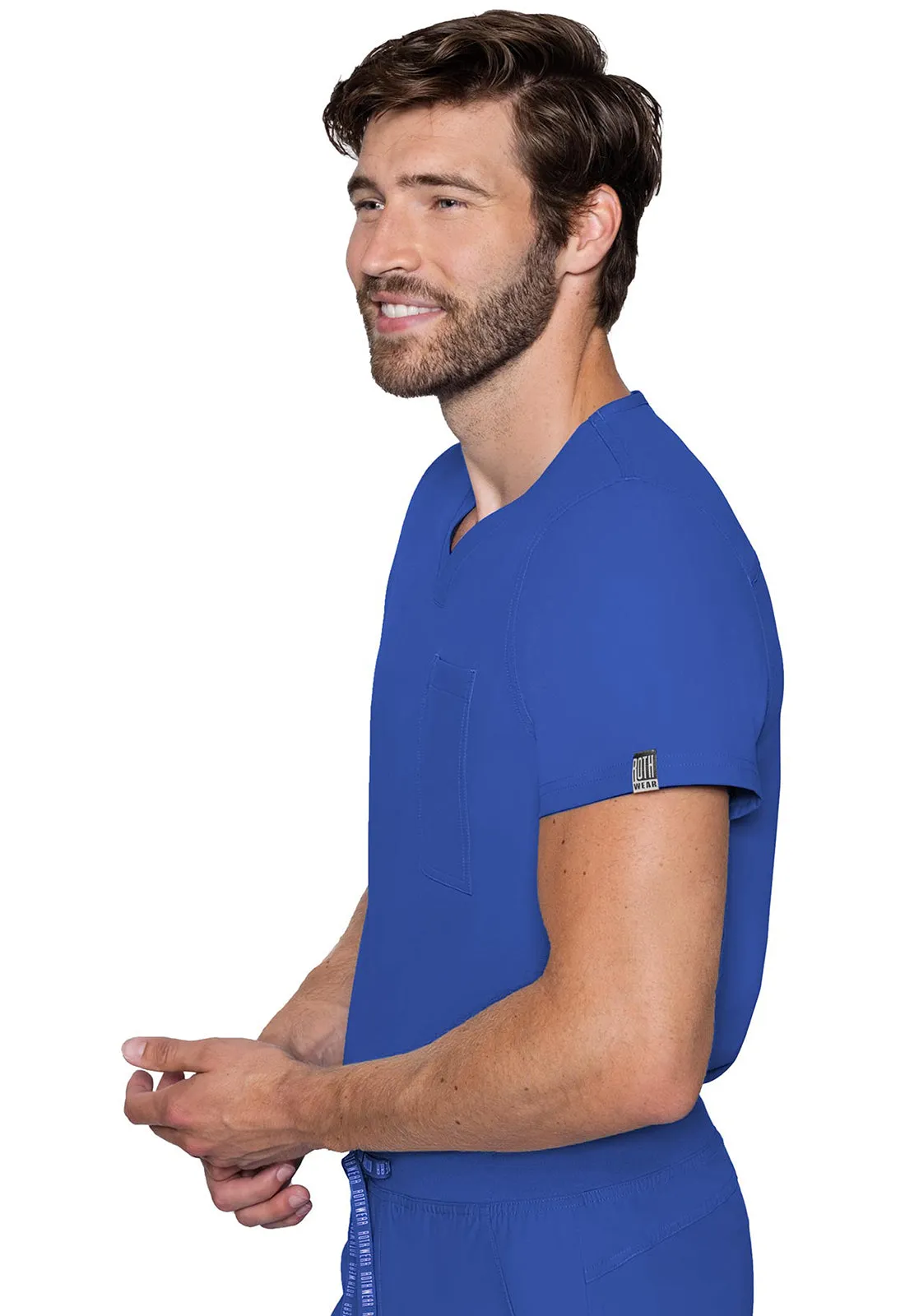 Rothwear Insight Men's Modern Fit Tuckable 1 Pocket Scrub Top - MC2478