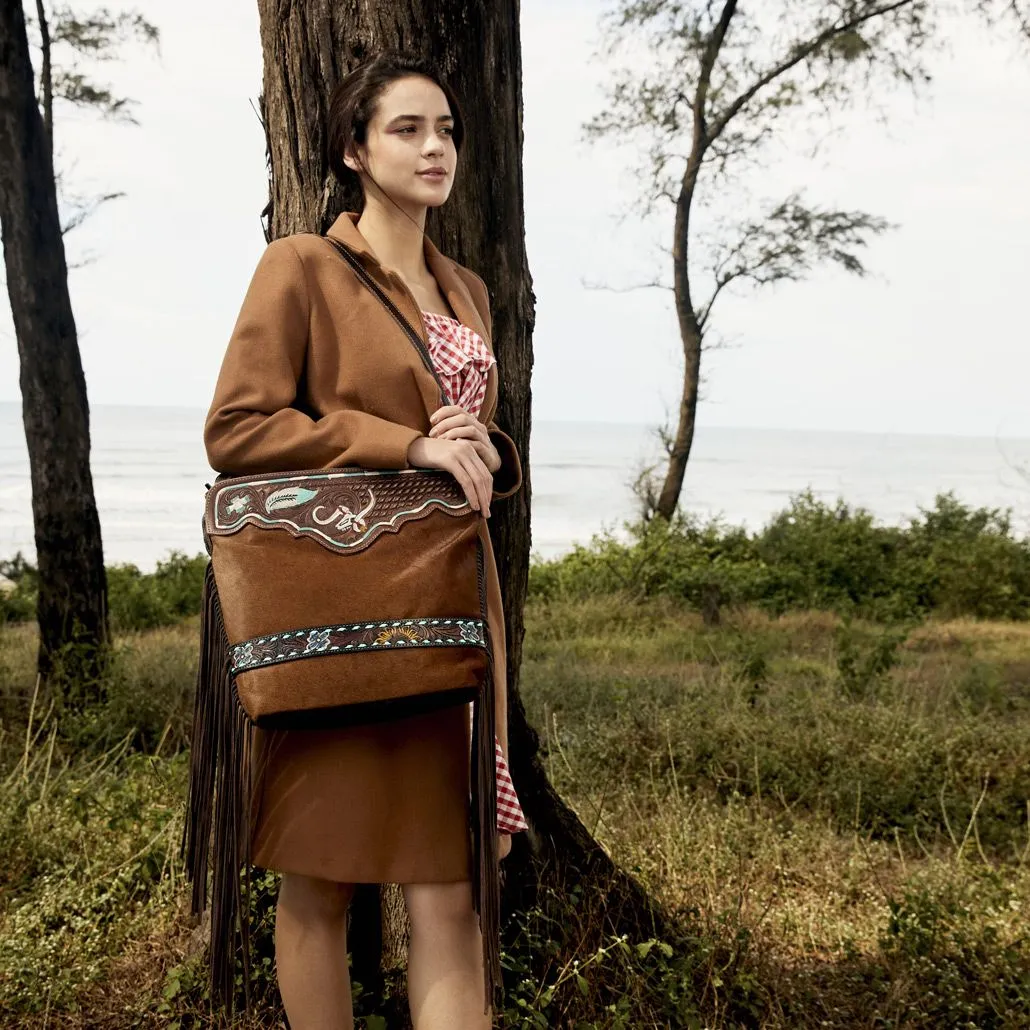 Russet statement Hand-Tooled Bag