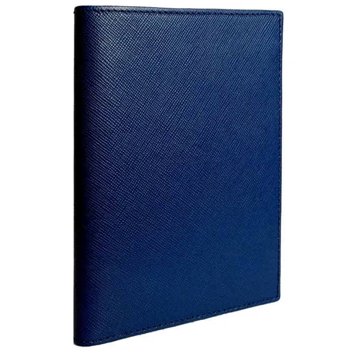 Saffiano Dual-Tone Passport Sleeve Blue-Teal