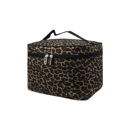 !SALE! Leopard print NGIL Large Top Handle Cosmetic Case