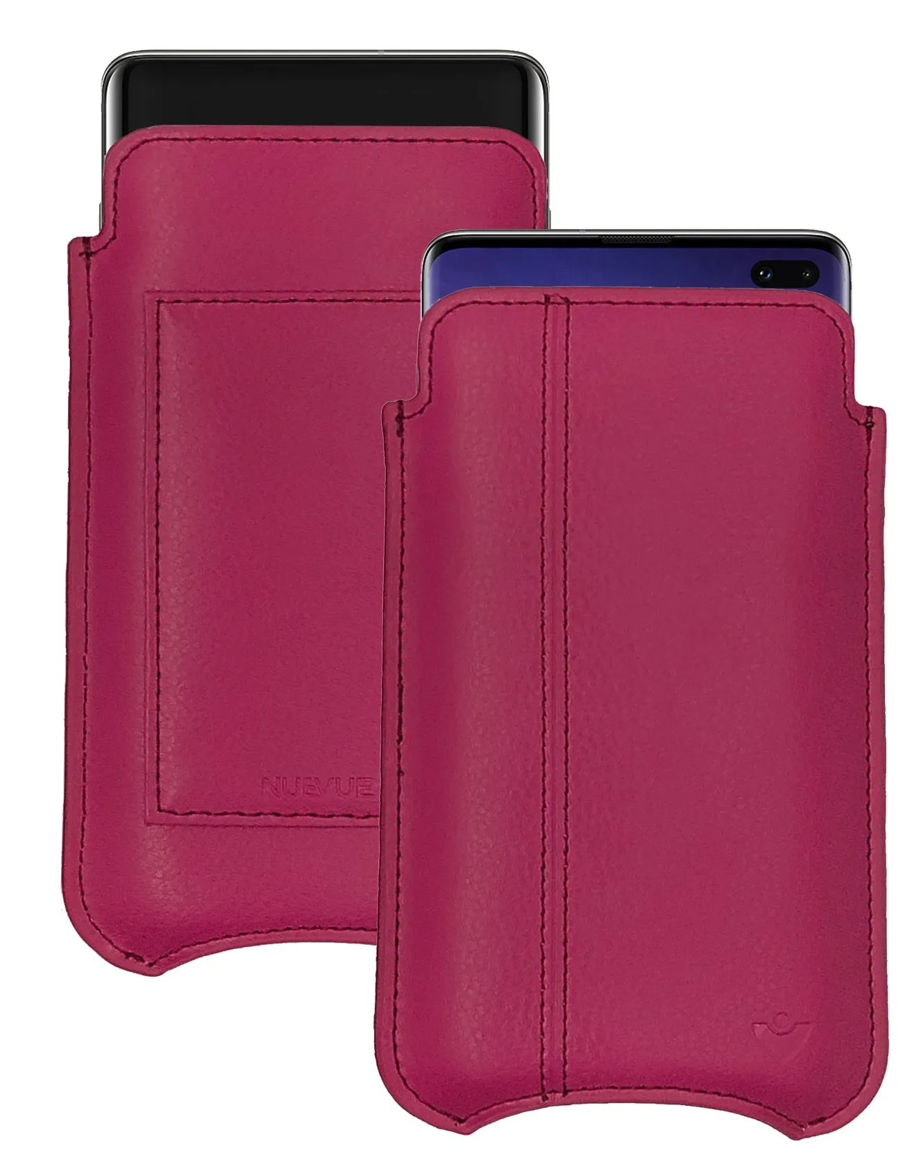 Samsung Galaxy S10  Samba Red Leather Wallet Screen Cleaning Case | NueVue