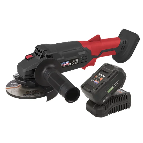 Sealey CP20VAGBKIT1 20V 4Ah SV20 Series Ø115mm Cordless Angle Grinder Kit