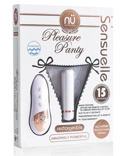 Sensuelle Pleasure Panty Bullet W-remote Control - 15 Function