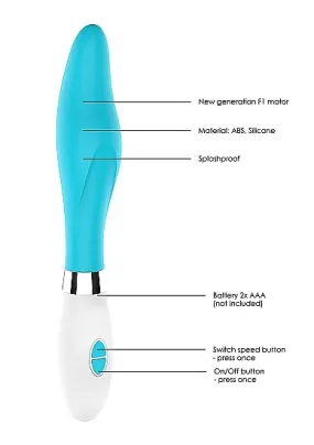 Shots Luminous Athamas Silicone 10 Speed Vibrator - Turquoise