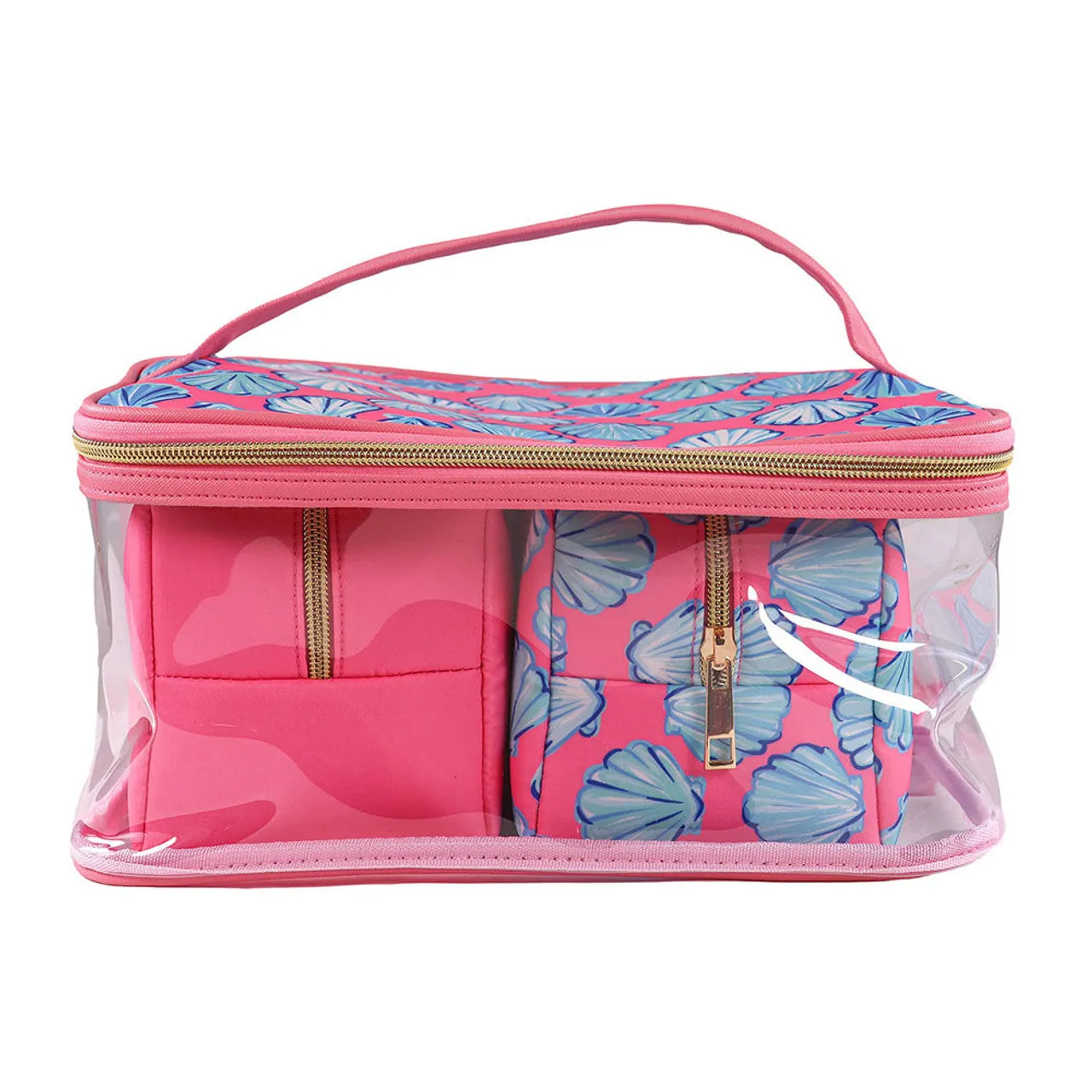 Simply Southern Cosmetic Travel Bag Set in Sea Shell