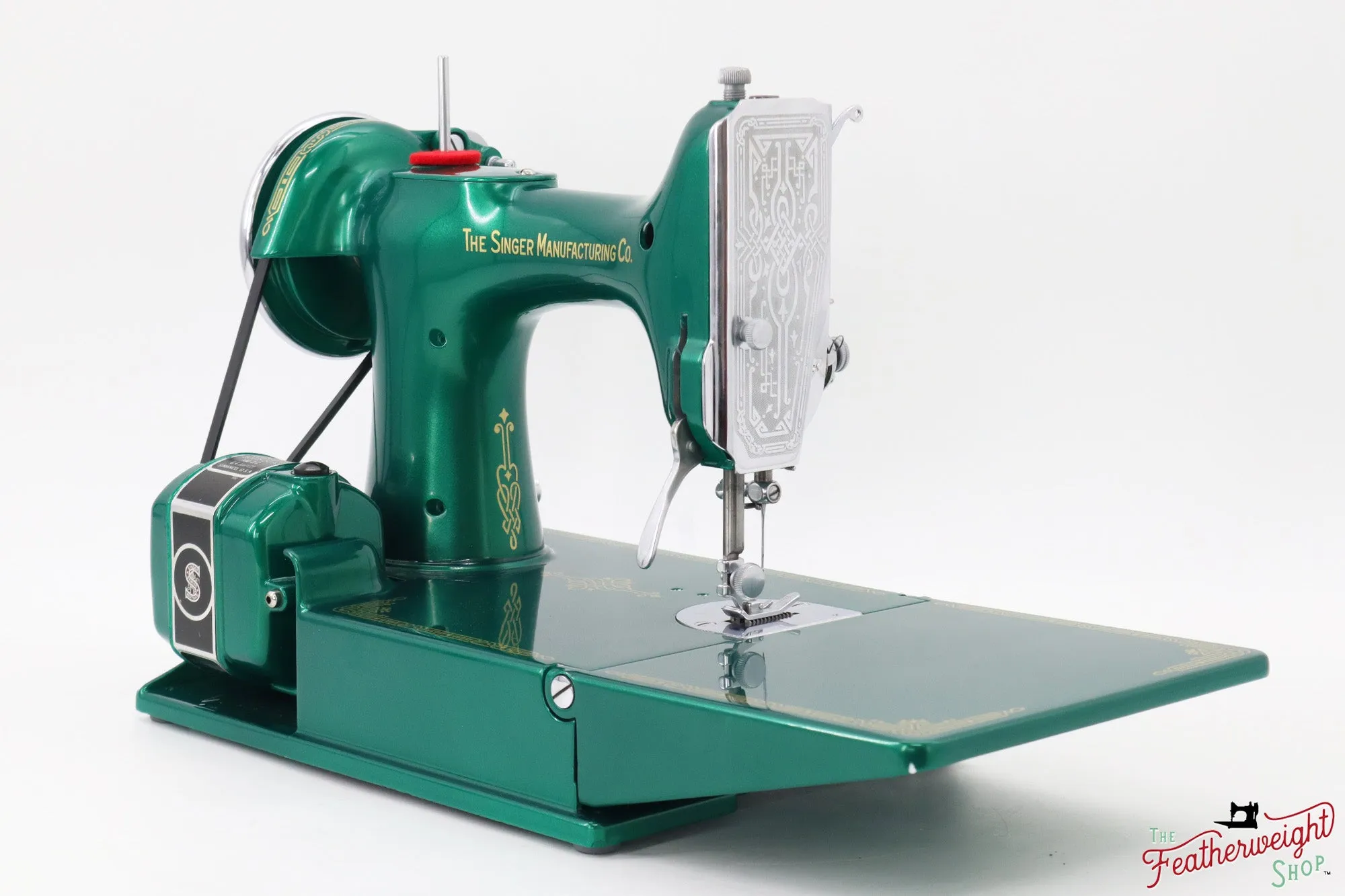 Singer Featherweight 221, AE055*** - Fully Restored in Emerald Green