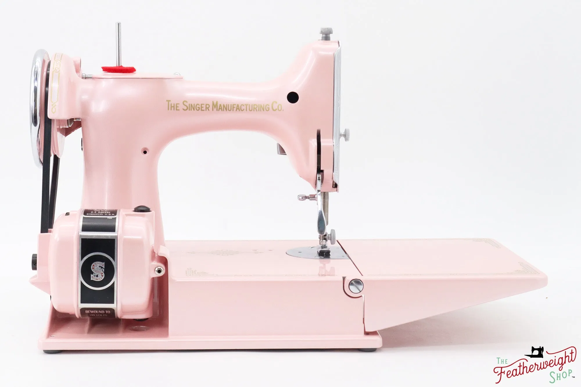 Singer Featherweight 221, AE990*** - Fully Restored in Pink Frosting