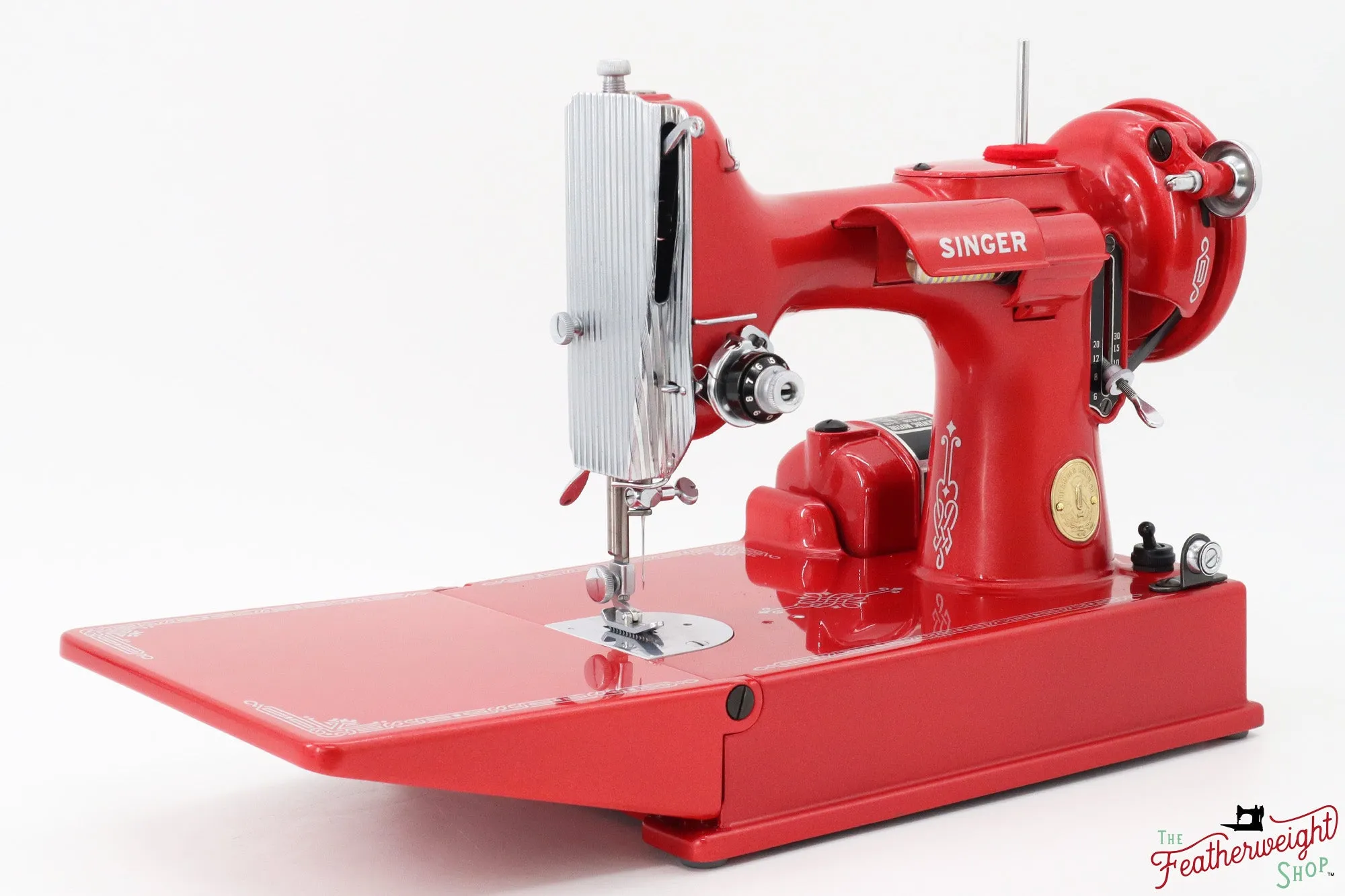 Singer Featherweight 221, AH318*** - Fully Restored in Candy Apple Red