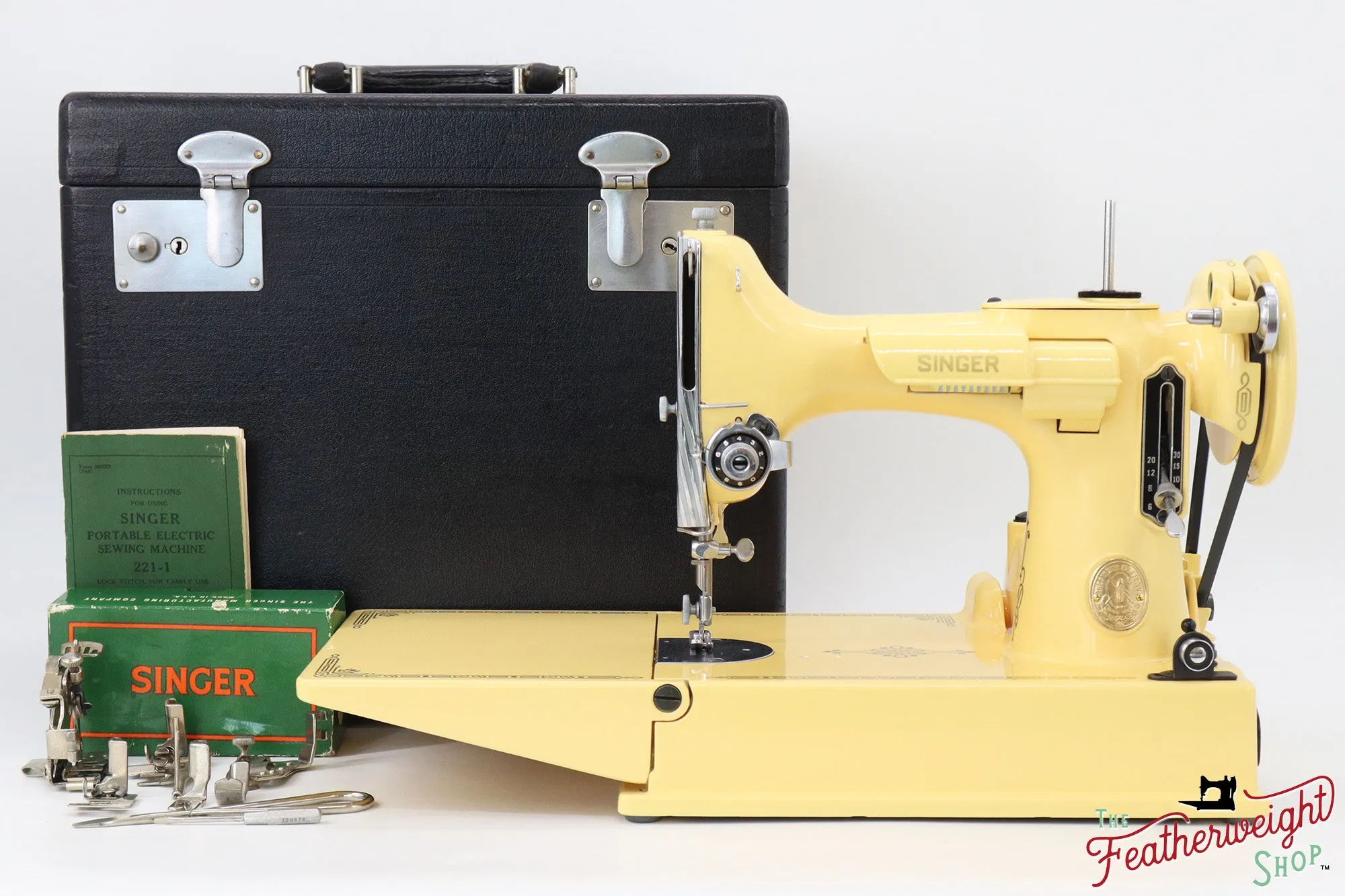 Singer Featherweight 221, AH6642** - Fully Restored in Happy Yellow