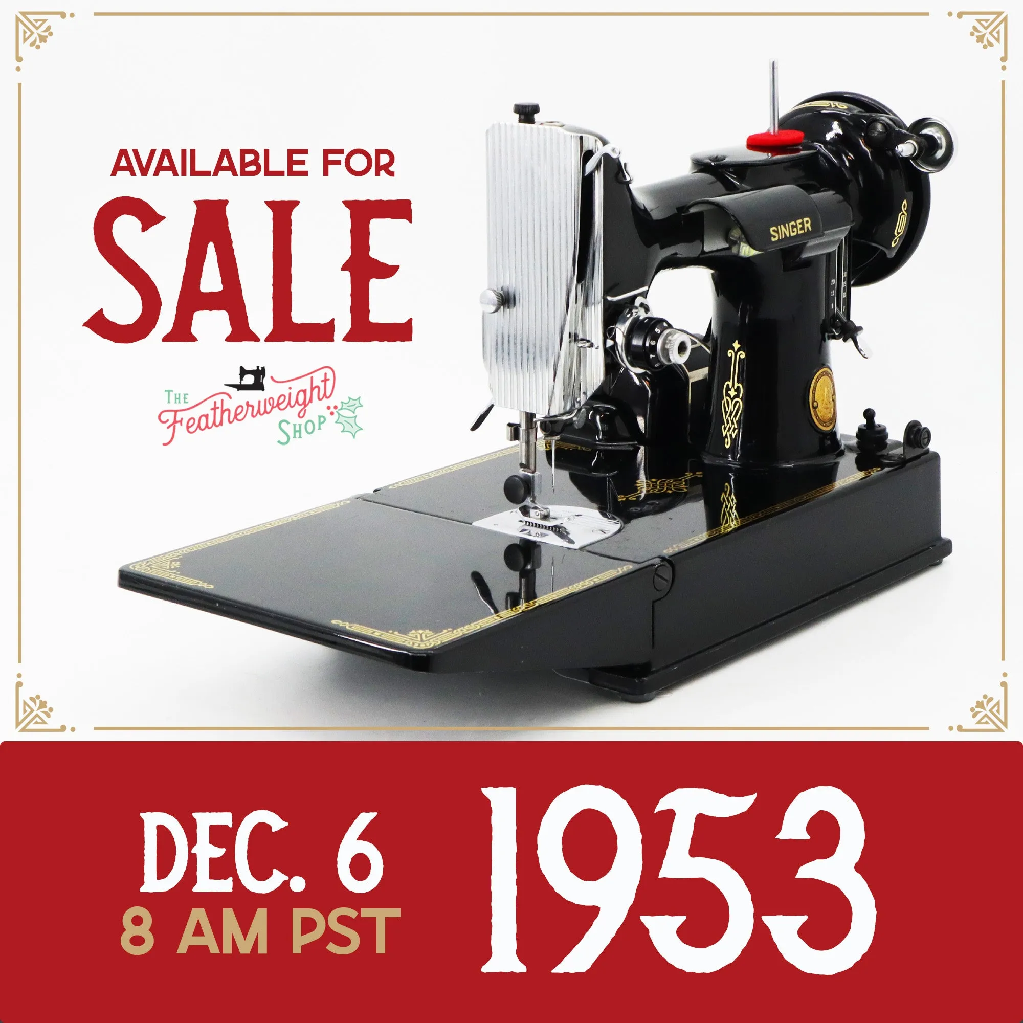 Singer Featherweight 221 Sewing Machine, AL418*** - 1953