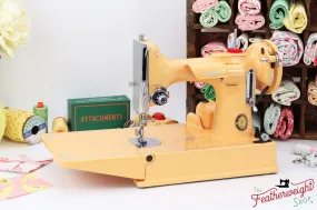 Singer Featherweight 221K, Centennial - EF566*** - Fully Restored in Delightful Apricot