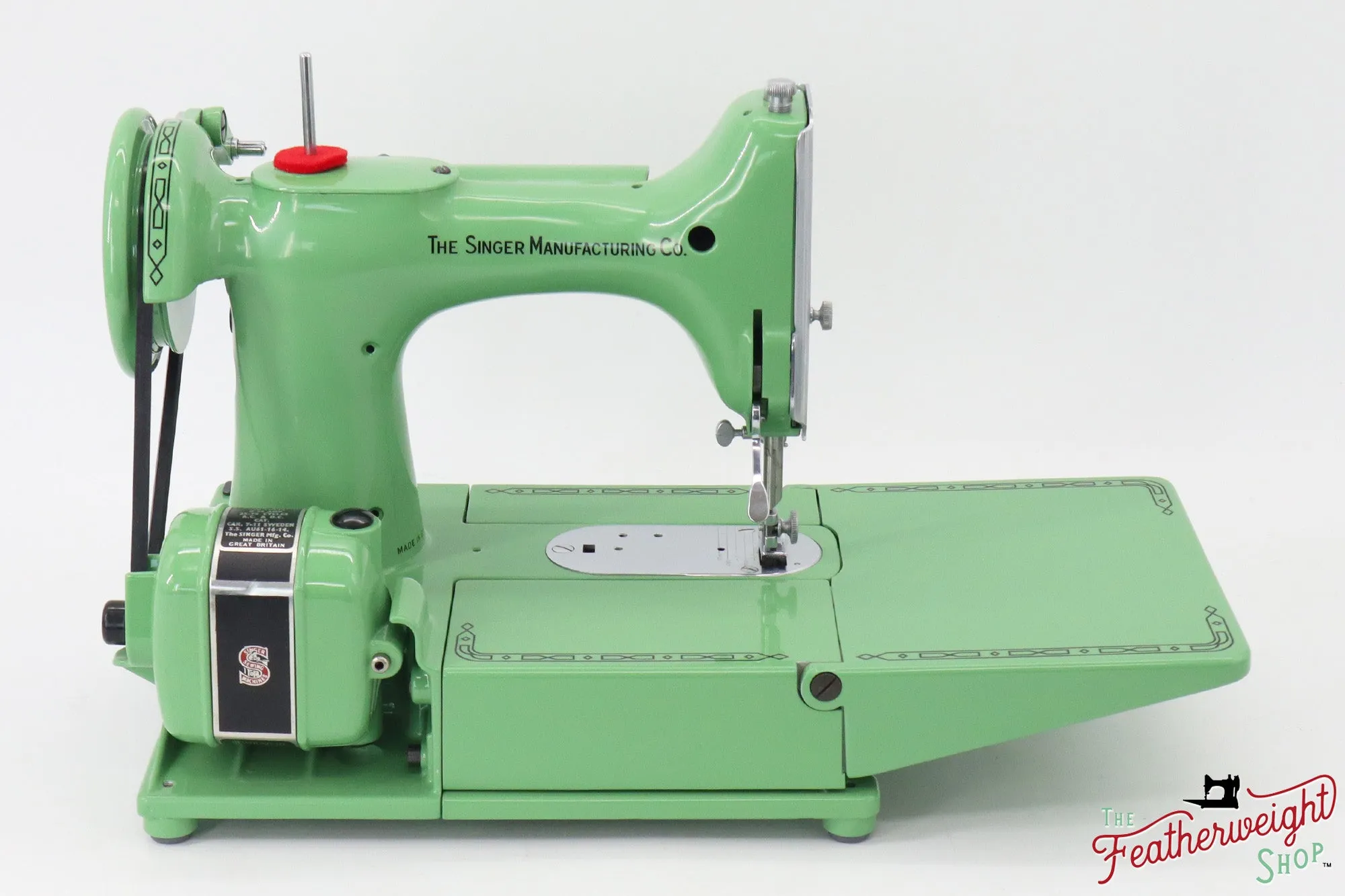 Singer Featherweight 222K - EK32603* - Fully Restored in Art Deco Green