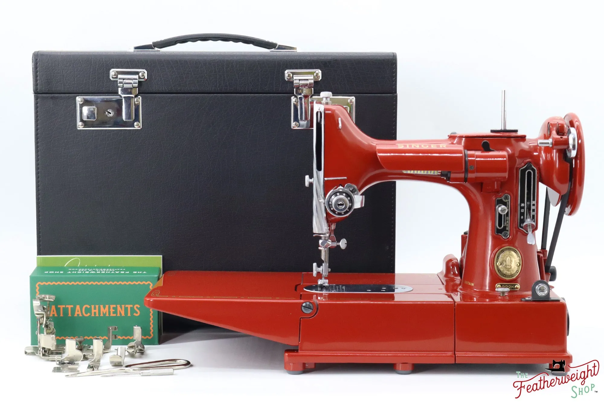 Singer Featherweight 222K - EK6335** - Fully Restored in Brick Red