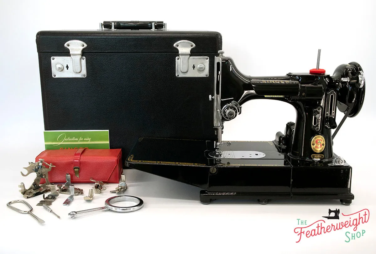 Singer Featherweight 222K Sewing Machine, RED "S" ER9006**