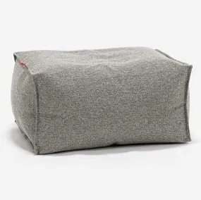 Small Footstool - Interalli Wool Silver