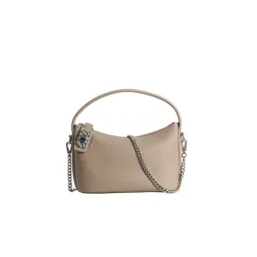 Small Moon Leather Handle Cross Body Bag