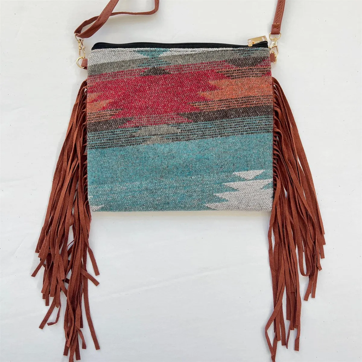 Southwestern Fringe Crossbody Purse