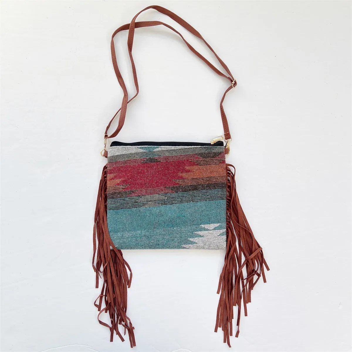 Southwestern Fringe Crossbody Purse