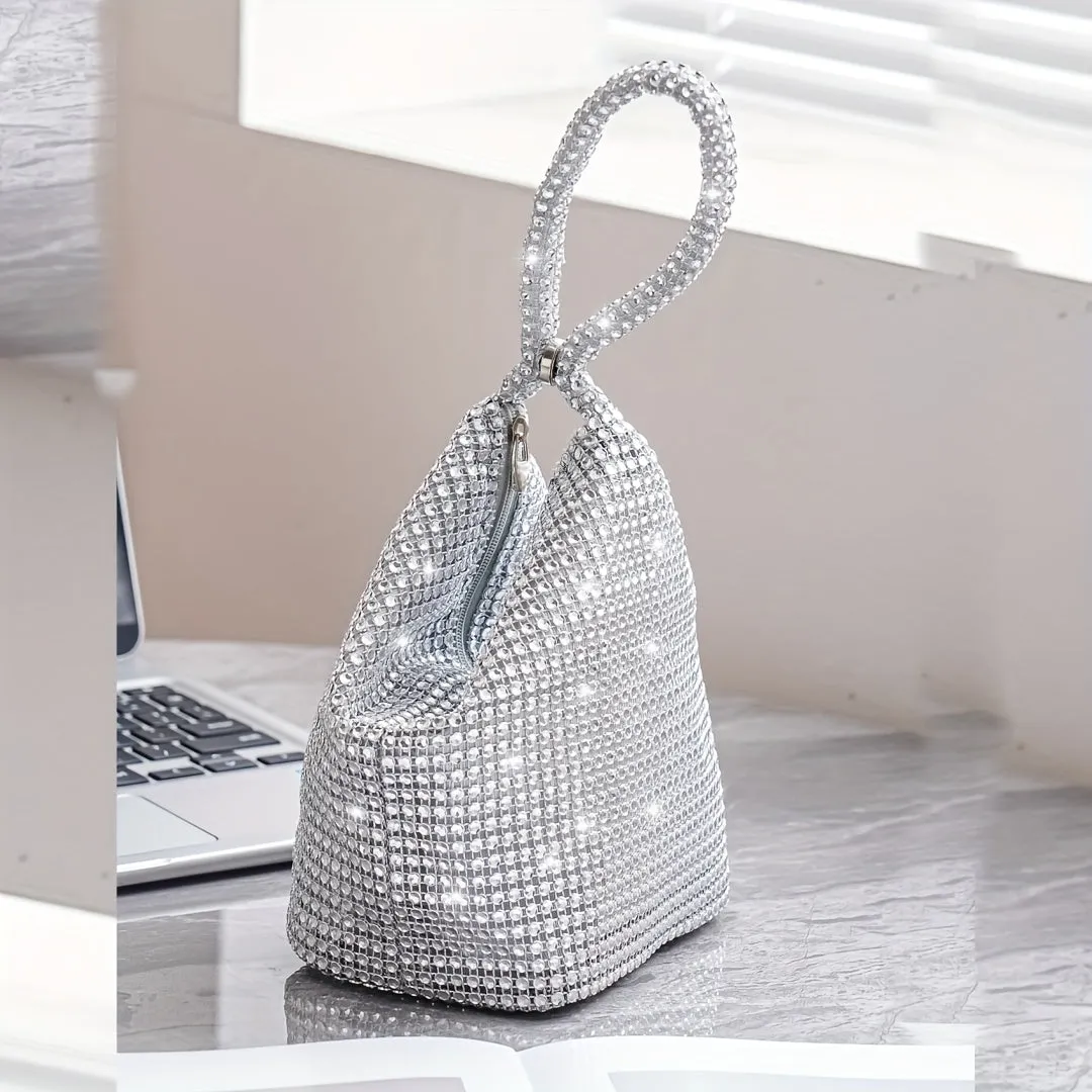 Sparkling Rhinestone Evening Bag Perfect Prom  Wedding Accessory