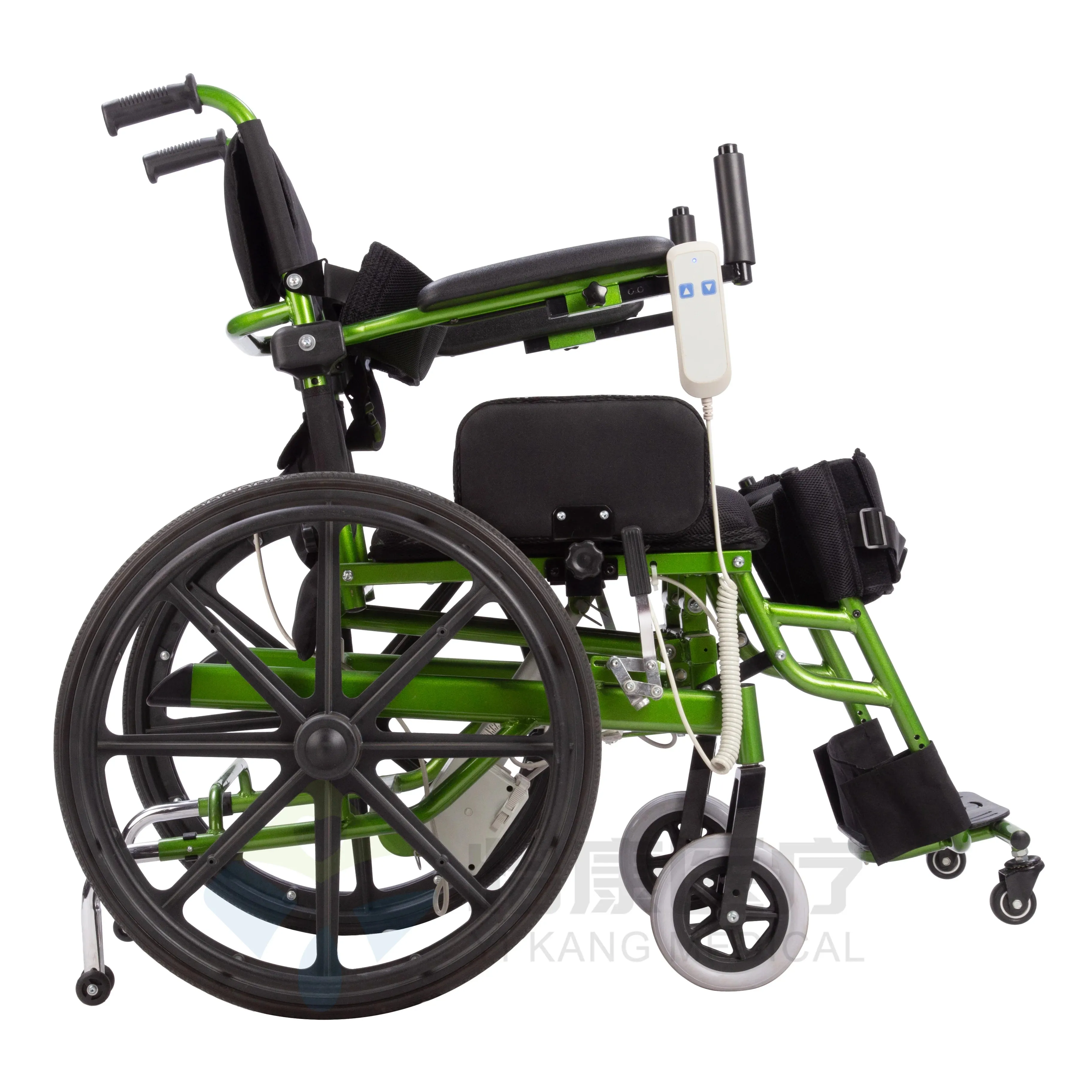 Standing Wheelchair I Old People Handicapped Cerebral Palsy Wheel Chair I Aluminum Adjustable Reclining Standing Wheelchair I Model MYK129F